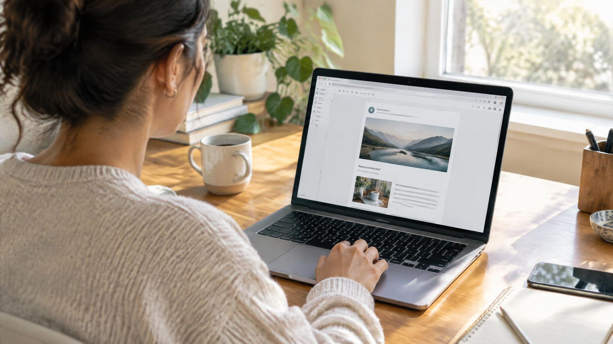 Person reading an email newsletter on a laptop